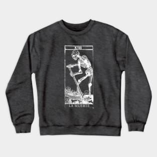 Death La Muerte XIII Vintage Tarot Design Crewneck Sweatshirt